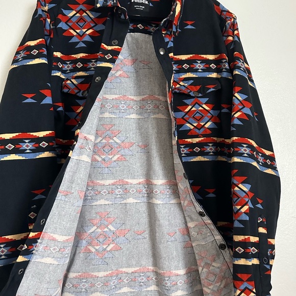 RSQ Printed Mens Shirt Size XL - Picture 5 of 9